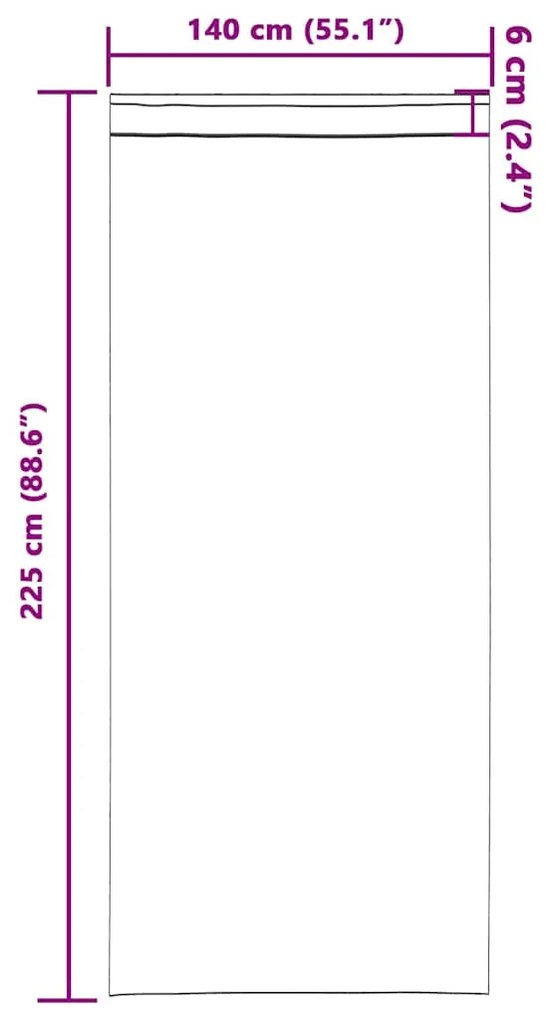 vidaXL Κουρτίνες Μαύρης Ύφανσης με Δαχτυλίδια 2 pcs Κρεμ 225 x 140 εκ.