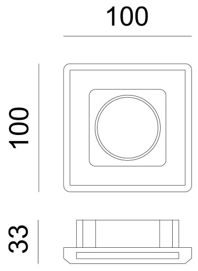 ΤΕΤΡΑΓΩΝΟ ΓΥΨΙΝΟ TRIMLESS ΣΠΟΤ ERIN GU10 - G90041C - G90041C