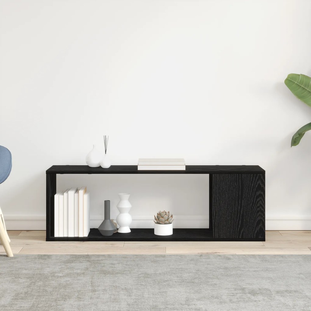 vidaXL Ράφι βιβλίων Μαύρη Δρυς 100x24x32 εκ Επεξεργασμένο Ξύλο