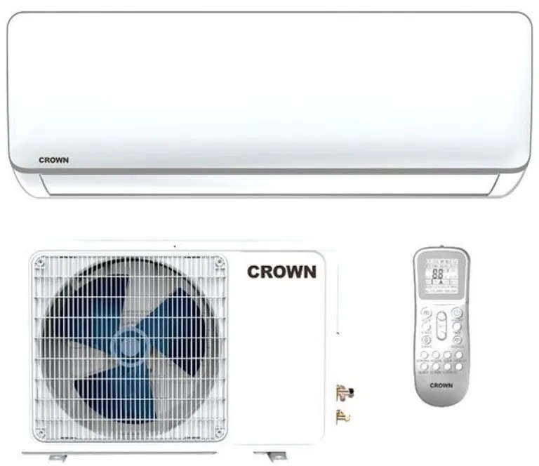 Κλιματιστικό Inverter Crown CIT-12FO62AS, 12000 BTU, A++, Αυτοκαθαριζόμενο, Αυτοδιάγνωση, Αυτο-απόψυξη, Λευκό