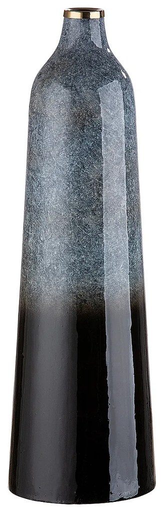 Βάζο ArteLibre Κωνικό Μαύρο/Γκρι Μέταλλο 49cm-05160321