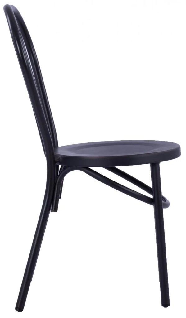 Καρέκλα CONRAD C5557.01 Αλουμινίου Τύπου Βιέννης Μαύρο Rusty 42x52x88,5 εκ. 6αδα 42x52x88.5 εκ.