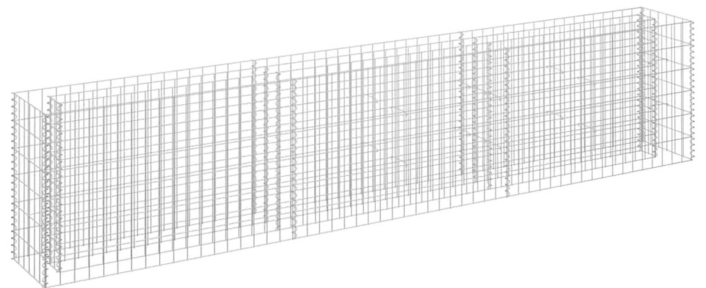 vidaXL Συρματοκιβώτιο-Γλάστρα Υπερυψωμένη 270x30x60 εκ. Γαλβ. Χάλυβας