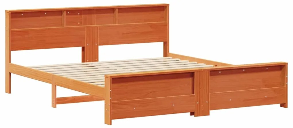 vidaXL Σκελετός Κρεβατιού Καφέ κεριού 180 x 200 cm Μασίφ ξύλο πεύκου