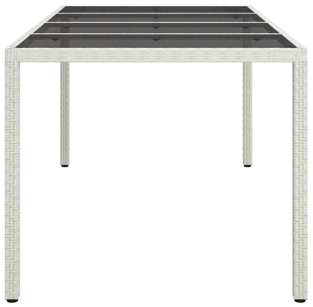 vidaXL Τραπέζι Κήπου για Φαγητό Λευκό 190 x 90 x 75 cm Πολυ ράταν