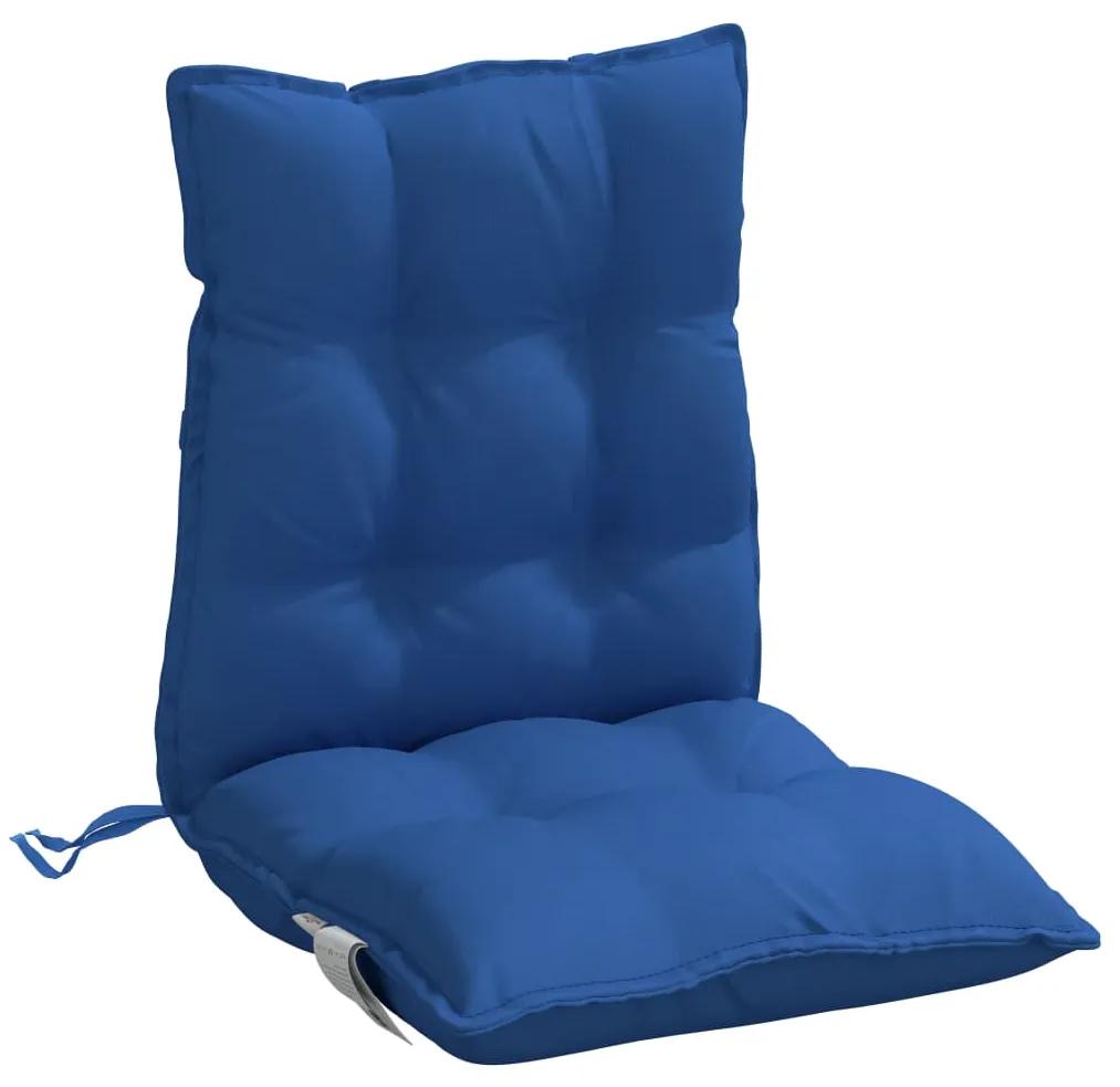 vidaXL Μαξιλάρια Καρέκλας Χαμηλή Πλάτη 6 τεμ. Μπλε Ρουά Ύφασμα Oxford