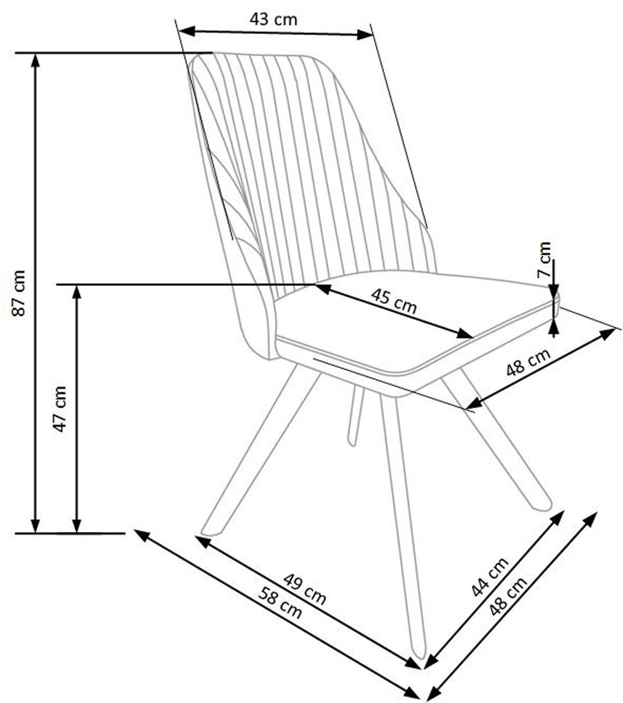 K206 chair DIOMMI V-CH-K/206-KR