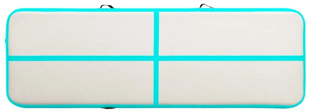 vidaXL Στρώμα Ενόργανης Φουσκωτό Πράσινο 300x100x15 εκ. PVC με Τρόμπα