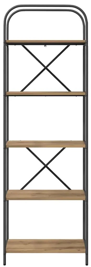 vidaXL Ράφι Βιβλίων artisan δρυς 60 x 30 x 183 εκ Επεξεργασμένο ξύλο