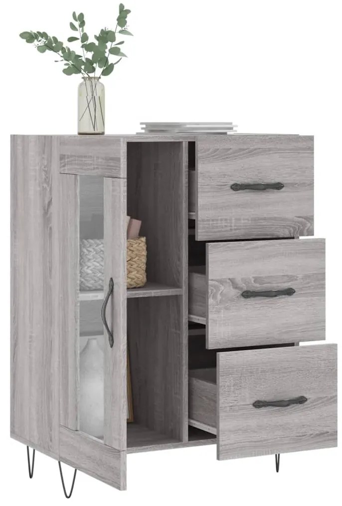 vidaXL Ντουλάπι Γκρι Sonoma 69,5 x 34 x 90 εκ. από Επεξεργασμένο Ξύλο
