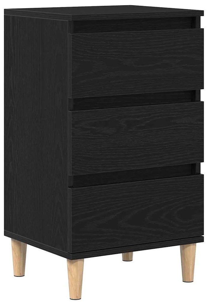 vidaXL Κομοδίνο Μαύρη δρυς 40 x 35 x 70 εκ. Επεξεργασμένο ξύλο