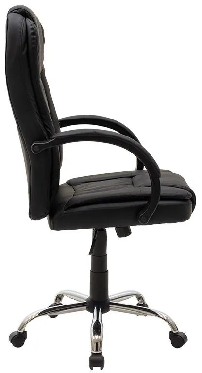 Καρέκλα γραφείου διευθυντή Cara pu χρώμα μαύρο 64x64x113 εκ.