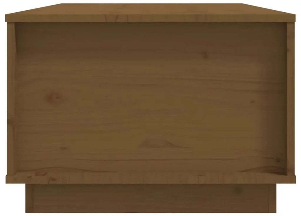 vidaXL Τραπεζάκι Σαλονιού Καφέ Μελί 100x50x35 εκ. Μασίφ Ξύλο Πεύκου