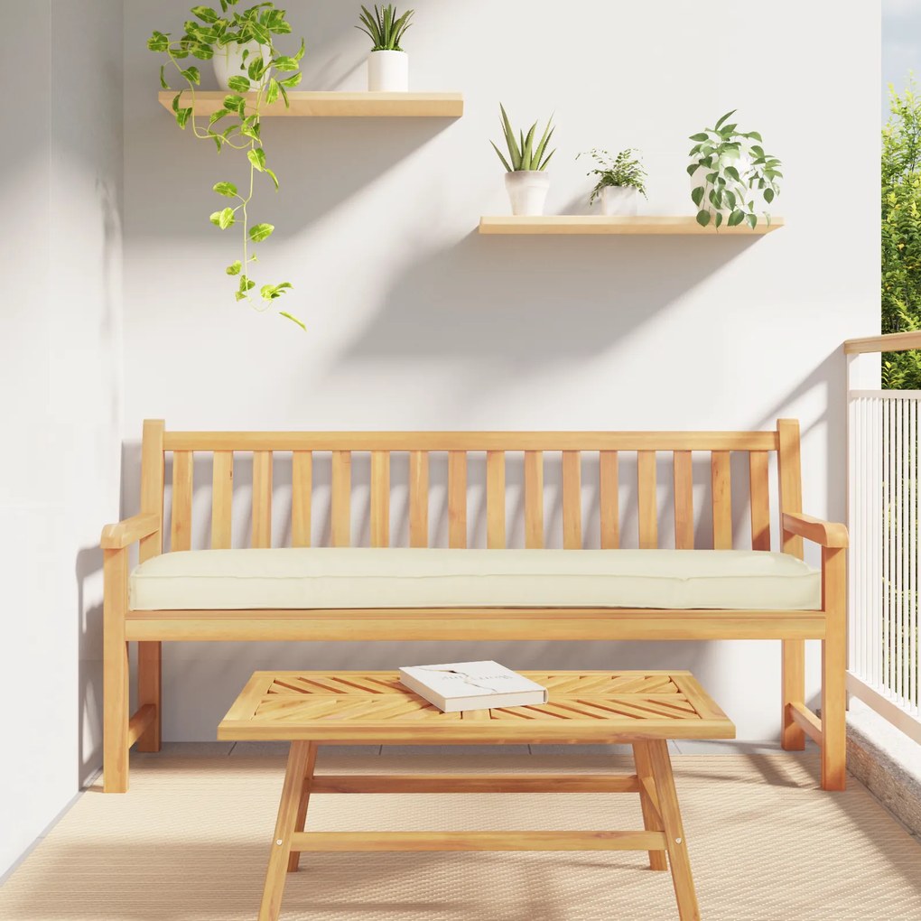 vidaXL Μαξιλάρι Παλέτας για Πάγκο Κρεμ 180x40x8 εκ. Ύφασμα Oxford