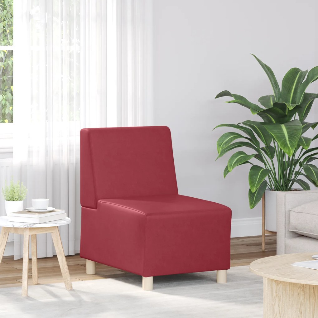 vidaXL Καναπέδες 3 pcs Μπορντό 55 x 74 x 82 εκ. Τεχνητό δέρμα