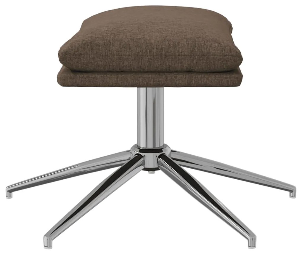 vidaXL Υποπόδιο Taupe 60x60x35 εκ. Υφασμάτινο