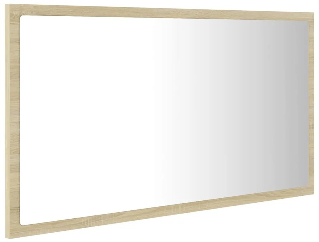 Καθρέφτης Μπάνιου με LED Sonoma Δρυς 80x8,5x37 εκ. Ακρυλικός - Καφέ