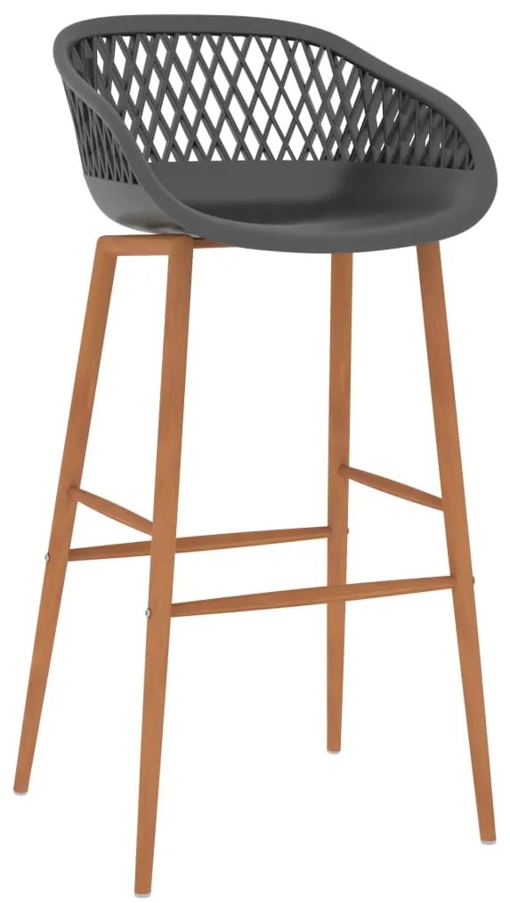 vidaXL Σετ Επίπλων Μπαρ 5 Τεμαχίων Λευκό & Γκρι