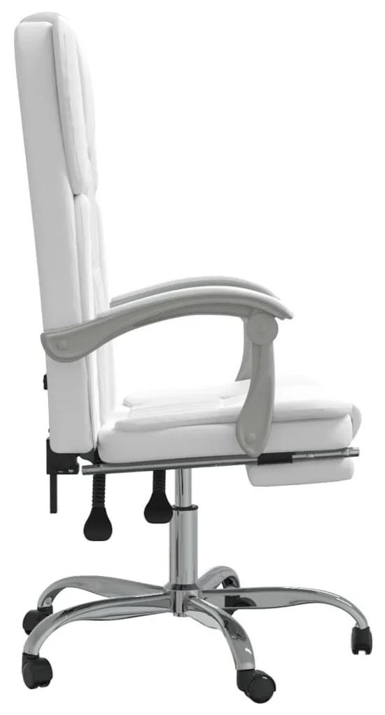 Καρέκλα Γραφείου Ανακλινόμενη Λευκό Συνθετικό δέρμα - Λευκό