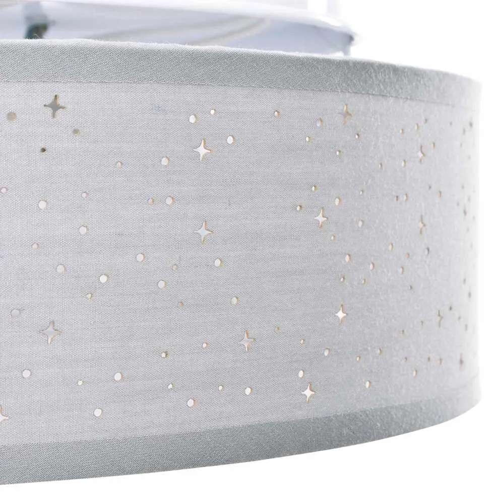 vidaXL Λάμπα Οροφής Γκρι 38 x 13.5 εκ. ύφασμα