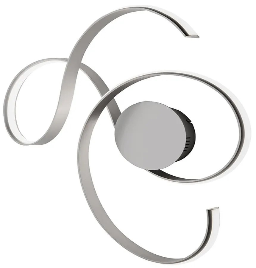 Φωτιστικό Τοίχου - Απλίκα Led Twist PL.TWIST/SILVER-GR Silver Ondaluce Metal, Glass