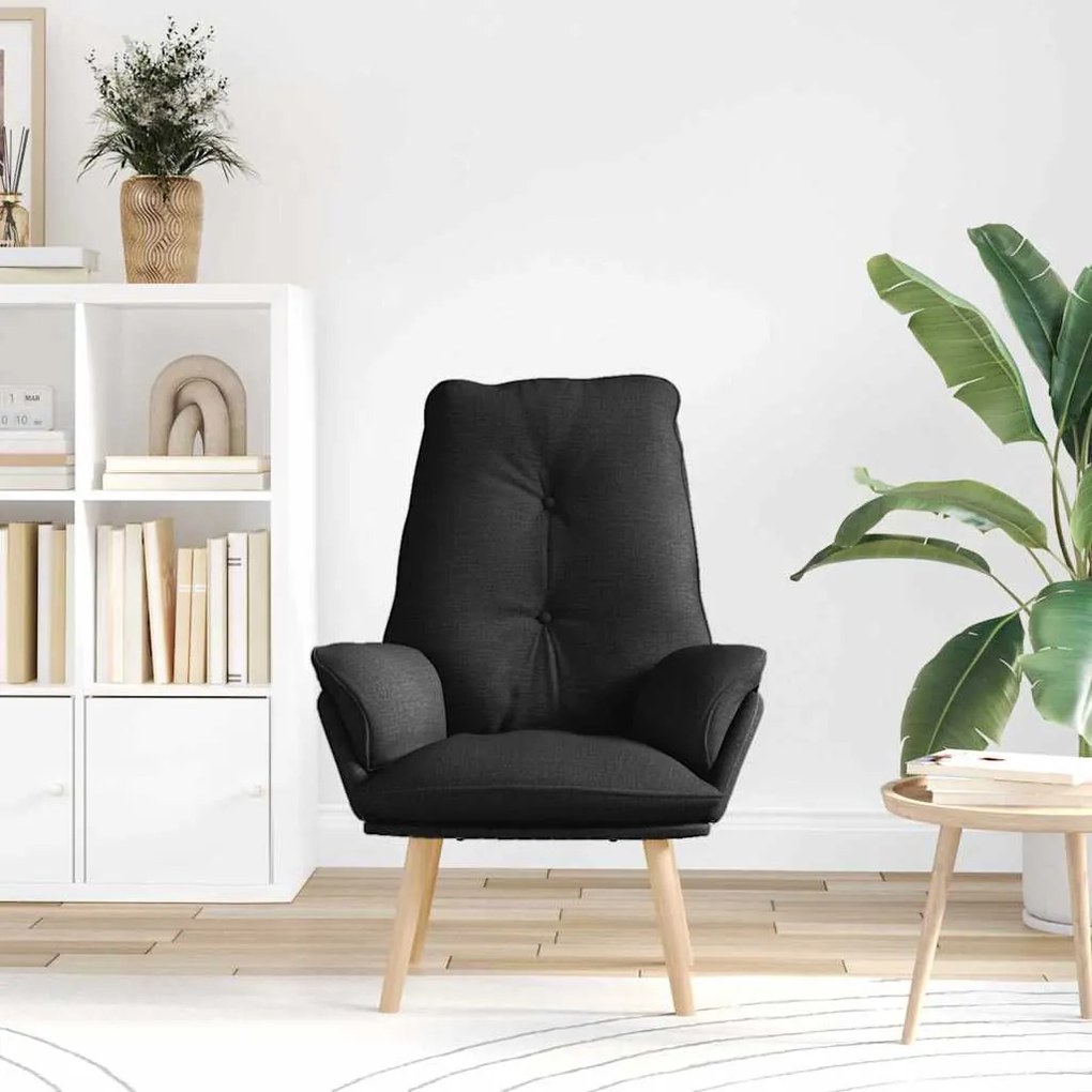 vidaXL Χαλαρωτική Πολυθρόνα Μαύρο 69 x 74 x 93 εκ. ύφασμα