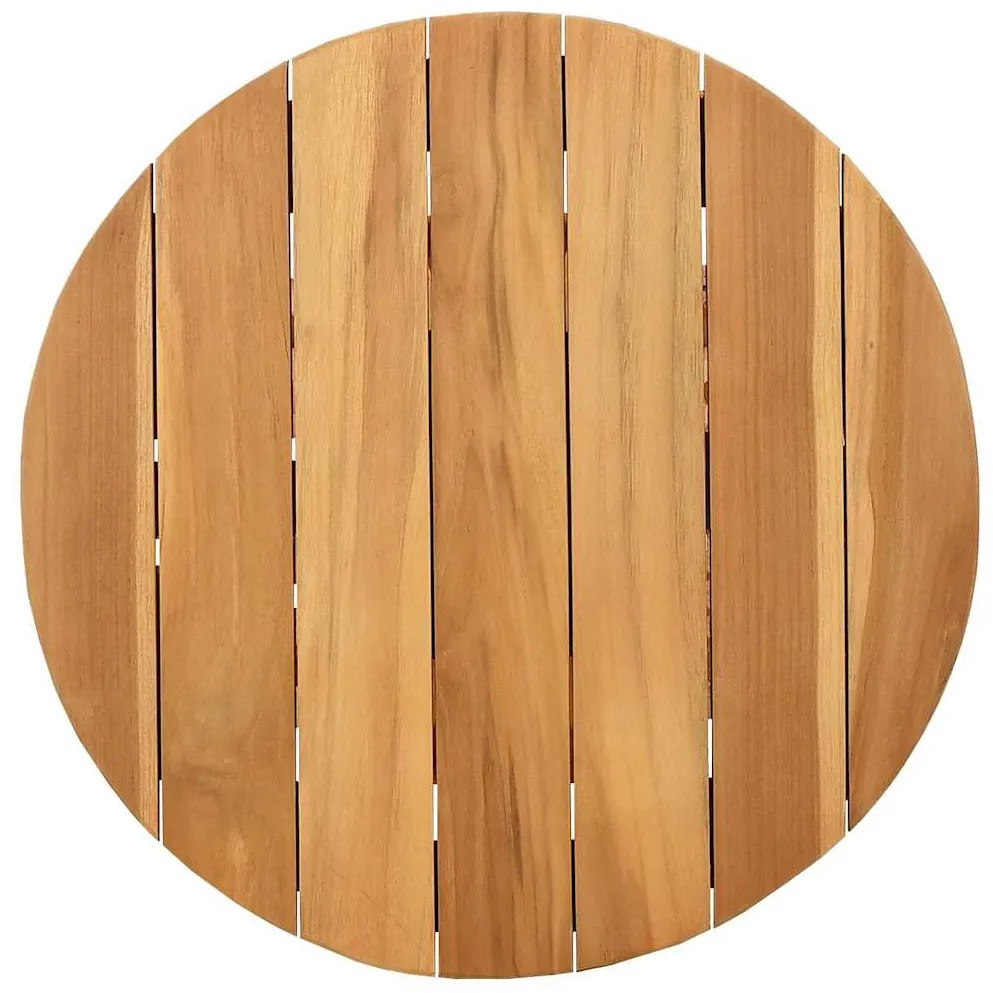 vidaXL Τραπέζι Κήπου Πλευρικό Καφέ 50 x 50 x 49.5 εκ Μασίφ ξύλο teak
