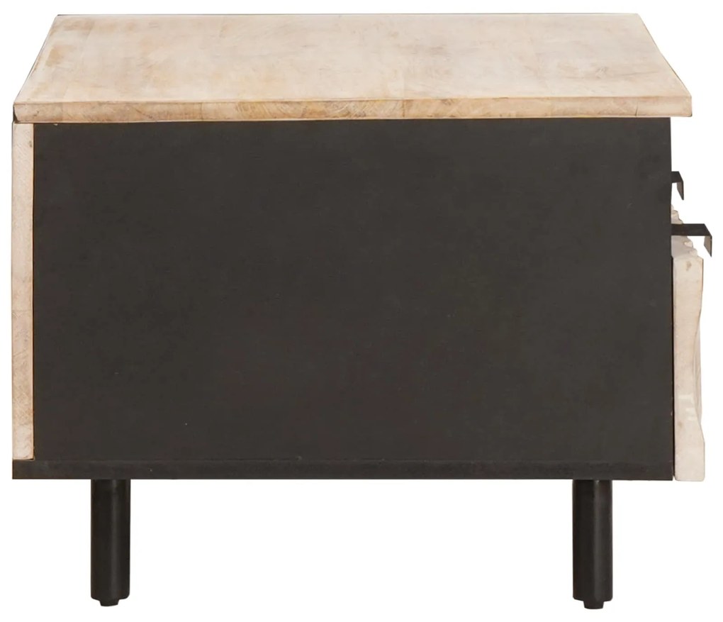 vidaXL Τραπεζάκι σαλονιού Λευκό 80 x 54 x 40 εκ Στερεό ξύλο μάνγκο