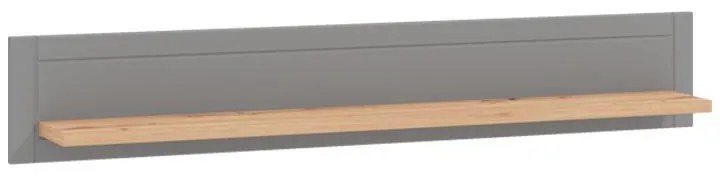 Ράφι τοίχου Valencia Artisan Oak - Γκρί Μάτ 146*19.5*24 εκ. 146x19.5x24 εκ.
