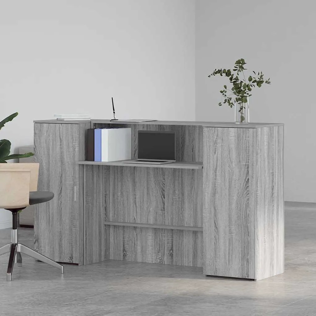 vidaXL Γραφείο υποδοχής 180x50x103,5 εκ. Επεξεργασμένο Ξύλο