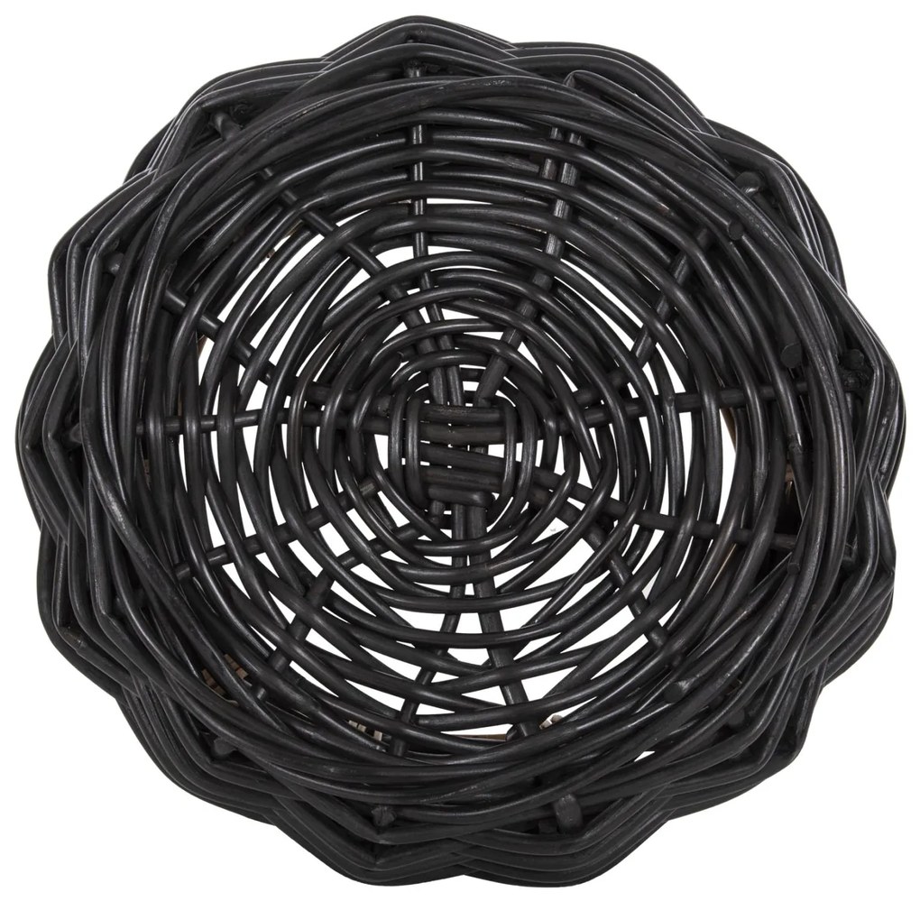 ΚΑΛΑΘΙ ΔΑΠΕΔΟΥ POTTS ΜΑΥΡO&ΦΥΣΙΚΟ ΧΡΩΜΑ- CL RATTAN Φ62x36Yεκ.