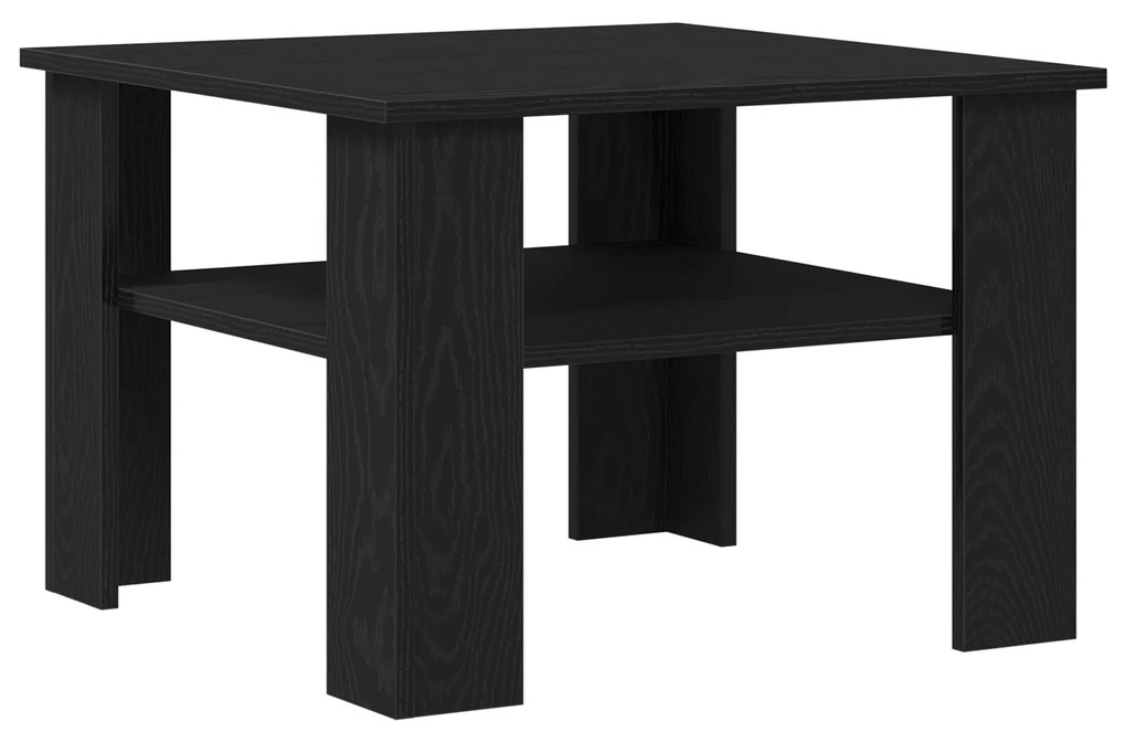 vidaXL Τραπεζάκι σαλονιού Μαύρο Δρύς 60x60x42 εκ. Επεξεργασμένο ξύλο
