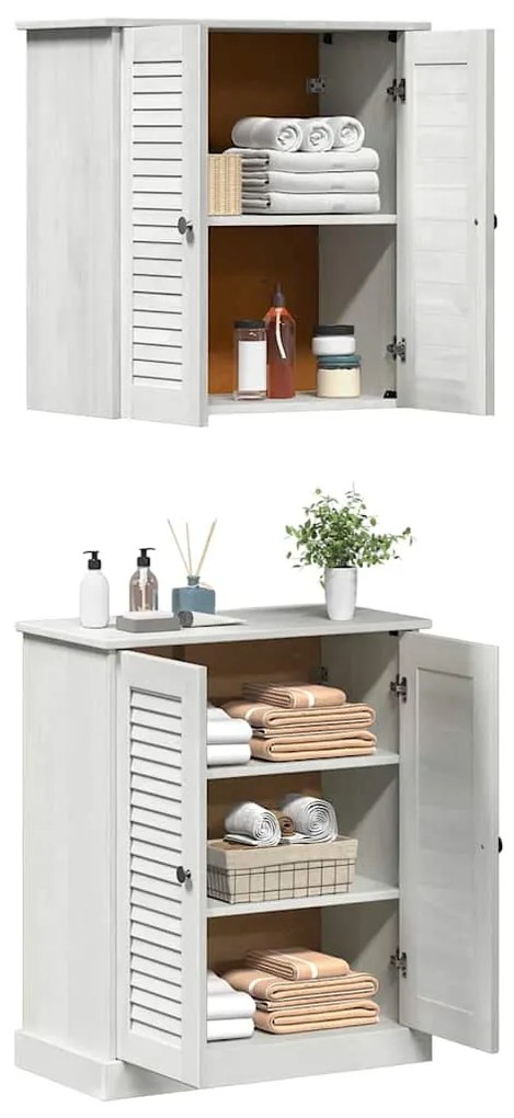 vidaXL Σετ Επίπλων Μπάνιου με ράφι 2 pcs Καφέ 67.5 x 34 x 80 εκ.