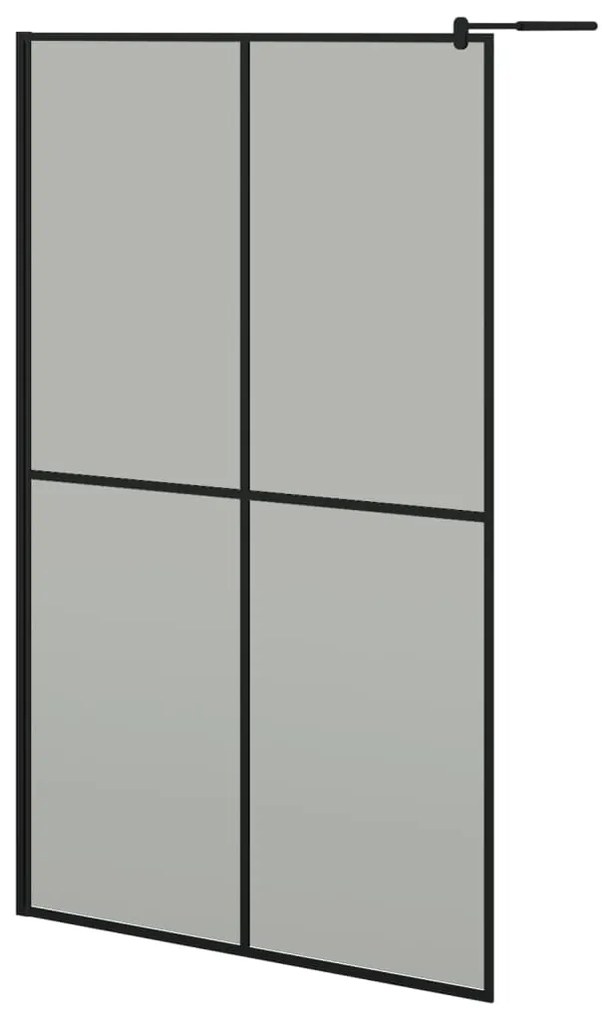 vidaXL Διαχωριστικό Ντουζιέρας 118 x 190 εκ. από Σκούρο Ψημένο Γυαλί