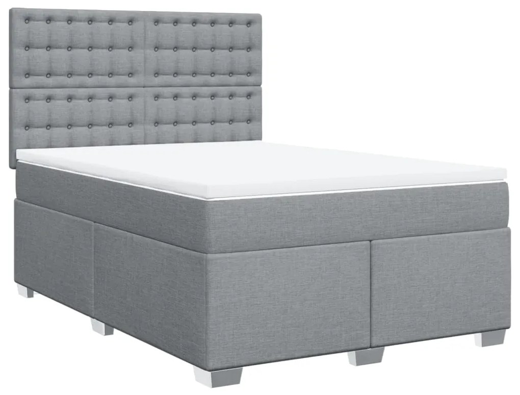 vidaXL Κρεβάτι Boxspring με Στρώμα Αν. Πράσινο 160x200εκ Υφασμάτινο