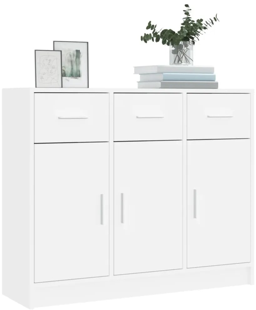 vidaXL Μπουφές Λευκός 91 x 28 x 75 εκ. από Επεξεργασμένο Ξύλο