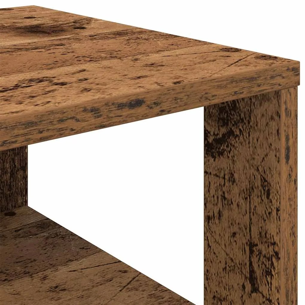 Ράφι παπουτσιών Παλιό ξύλο 61x32x70 cm Κατασκευασμένο ξύλο - Καφέ