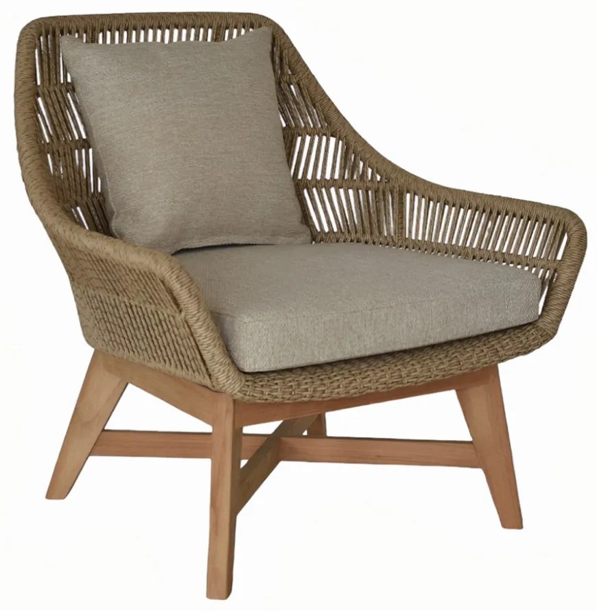 Πολυθρόνα Barbara/L-Rattan 01-00-2836 76x59x78cm Taupe