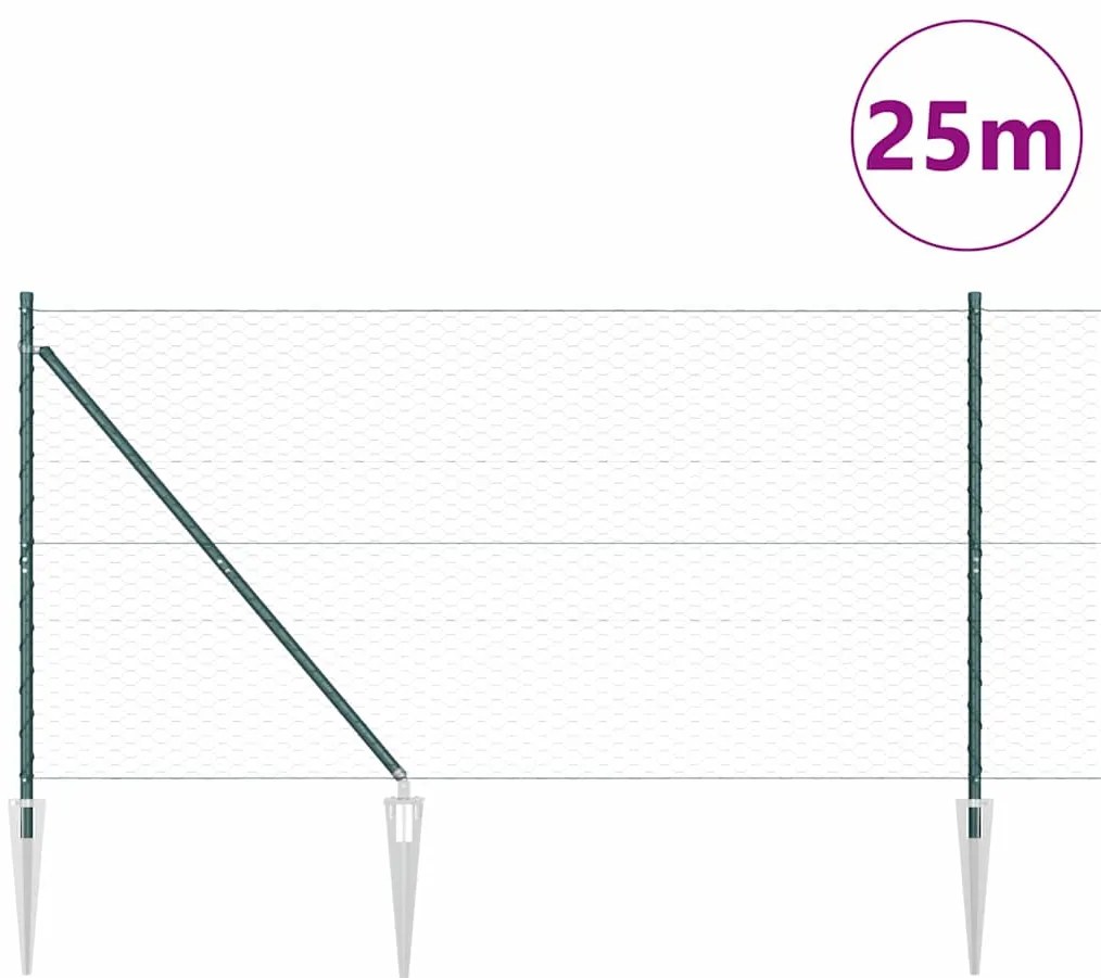 vidaXL Σετ Περιφράξεων Πράσινο 25 x 1,2 μ (πάνελ 36 χλστ) Ατσάλι