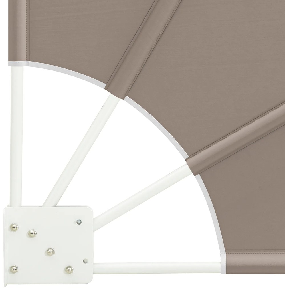 vidaXL Αδιάφανο σκίαστρο μπαλκονιού Taupe 160 x 160 cm ύφασμα