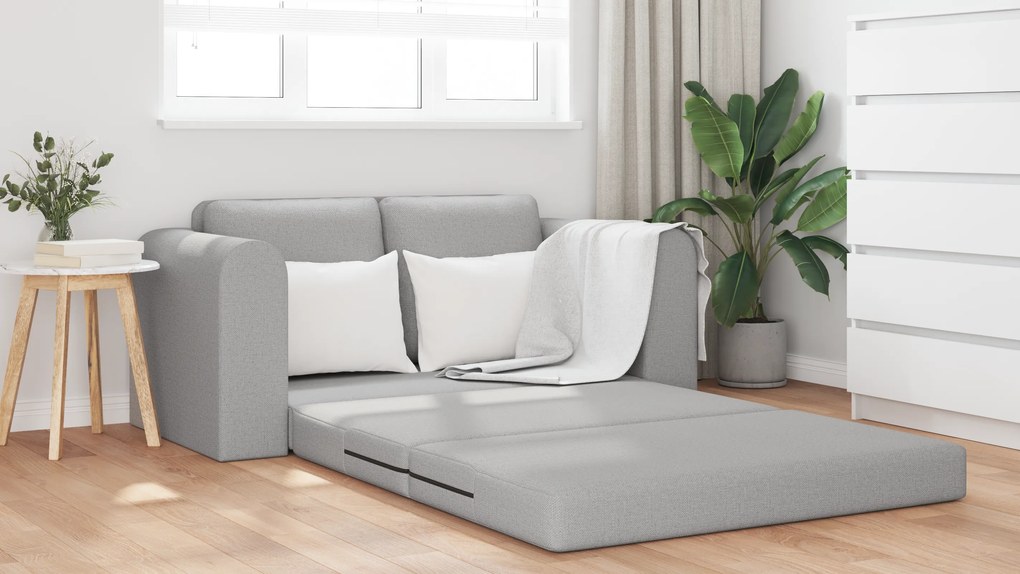 vidaXL Καναπές Κρεβάτι 2 σε 1 Cloud Grey 148x71x83 cm Ύφασμα