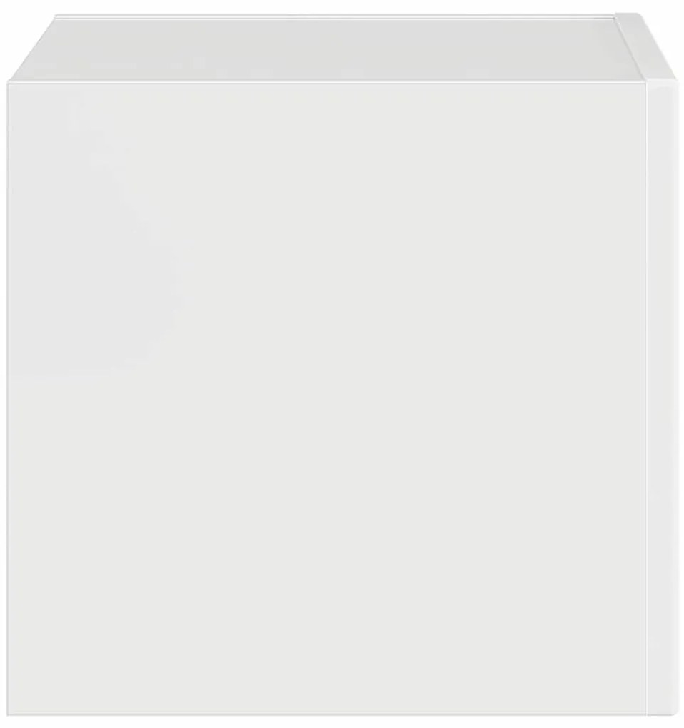 vidaXL Ντουλάπι Τηλεόρασης Τοίχου Λαμπερό Λευκό 60 x 31 x 29.5 εκ