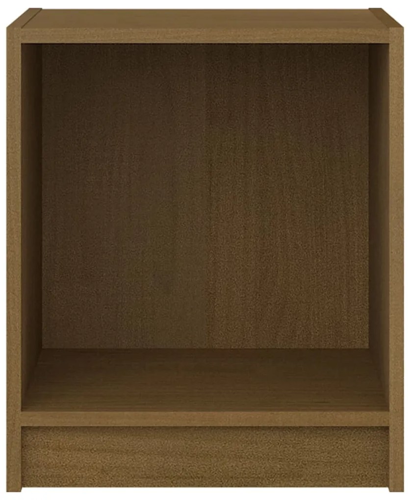 vidaXL Κομοδίνα 2 τεμ. Καφέ Μελί 35,5x33,5x41,5 εκ. Μασίφ Ξύλο Πεύκου