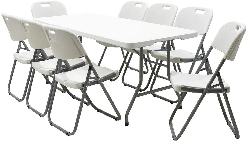 Τραπέζι catering Rodeo πτυσσόμενο-βαλίτσα λευκό 183x76x74εκ 183x76x74 εκ.