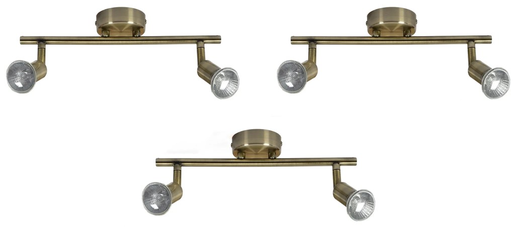 Φωτιστικό Οροφής - Σποτ SE 140-BR2 (x3) Saba Packet Bronze adjustable spotlight+ - 77-8838 - 51W - 100W - 77-8838