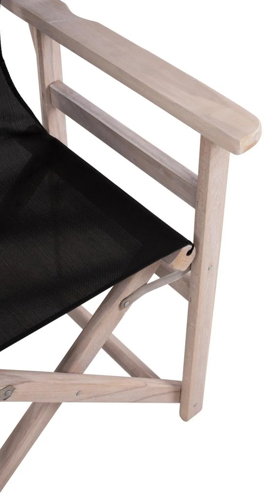 Καρέκλα Σκηνοθέτη ΛΗΜΝΟΣ C10453.05 Chalk Finish Λευκή Εμποτισμού με PVC Μαύρο 57x54x88.5 εκ.