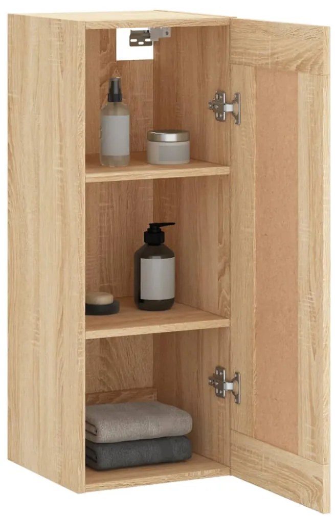 vidaXL Ντουλάπι Τοίχου Sonoma Δρυς 34,5 x 34 x 90 εκ. Επεξεργ. Ξύλο