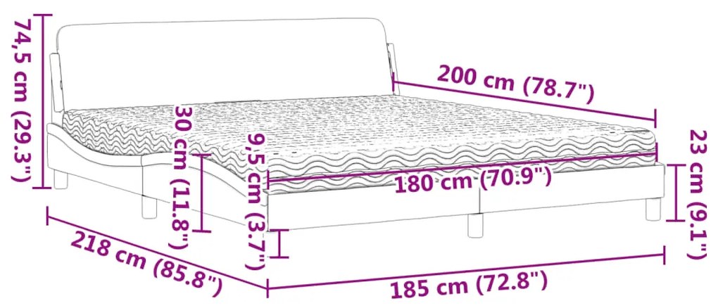 ΚΡΕΒΑΤΙ TAUPE 180X200 ΕΚ. ΥΦΑΣΜΑΤΙΝΟ 3208448