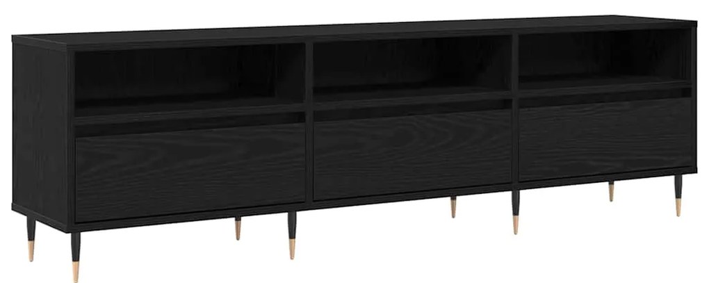 vidaXL Ντουλάπι τηλεόρασης  Μαύρη Δρυς 150x30x44.5 εκ. Επεξεργασμένο Ξύλο