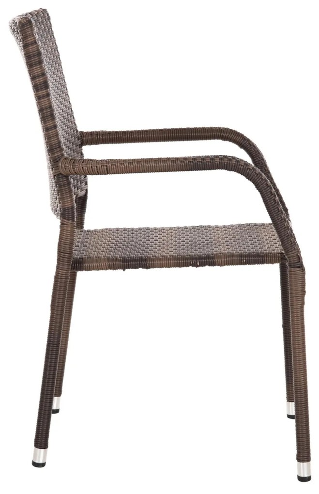 Καρέκλα - Πολυθρόνα MORNER C6074.01 Μεταλλική με Καφέ Rattan 55x58x87Υ εκ. 55x58x87 εκ.